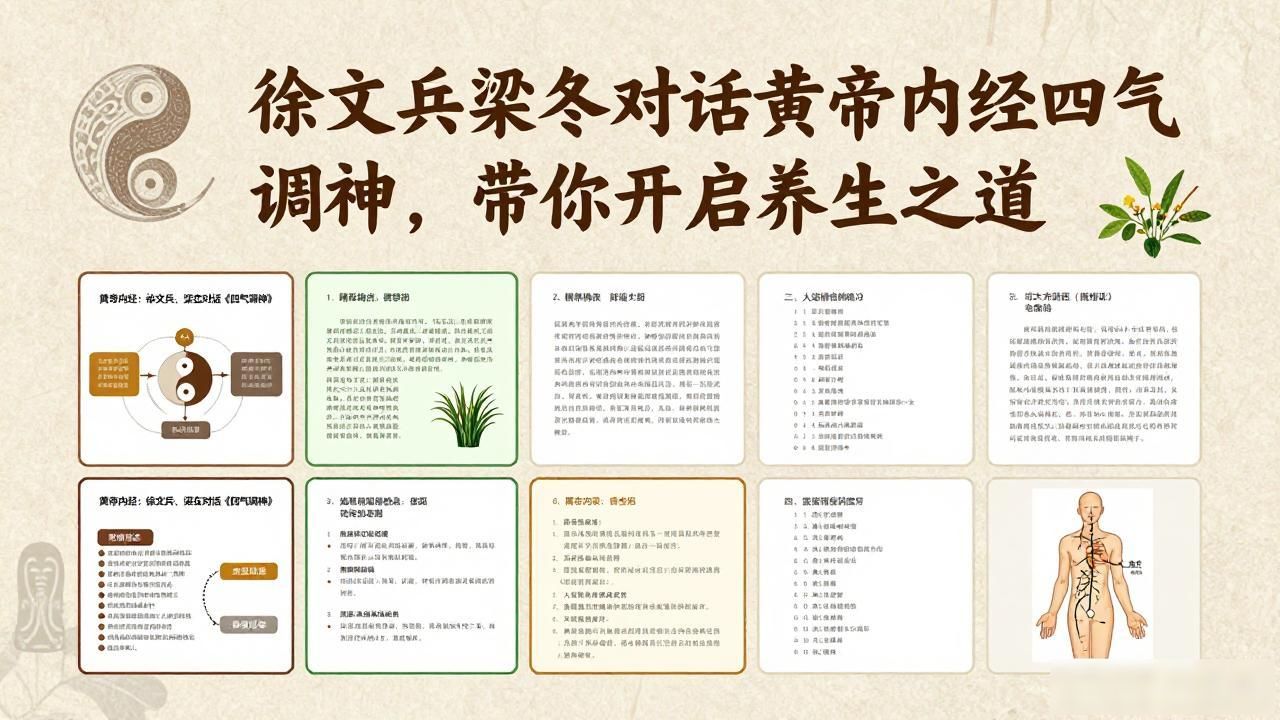 徐文兵梁冬对话黄帝内经四气调神,带你开启养生之道