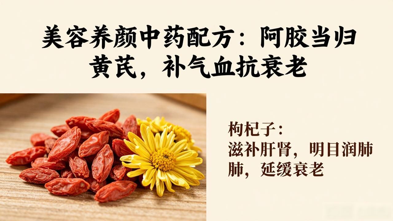 美容养颜中药配方:阿胶当归黄芪,补气血抗衰老