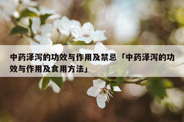 中药泽泻的功效与作用及禁忌「中药泽泻的功效与作用及食用方法」