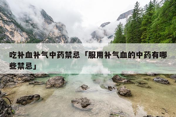 吃补血补气中药禁忌「服用补气血的中药有哪些禁忌」