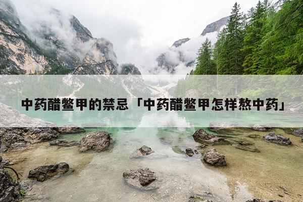 中药醋鳖甲的禁忌「中药醋鳖甲怎样熬中药」