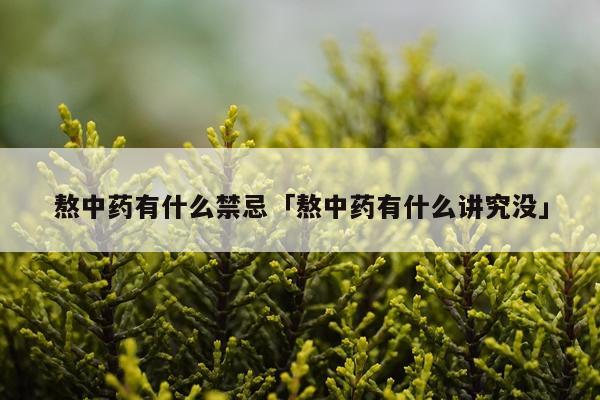 熬中药有什么禁忌「熬中药有什么讲究没」