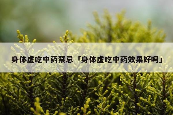 身体虚吃中药禁忌「身体虚吃中药效果好吗」