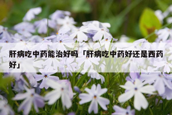 肝病吃中药能治好吗「肝病吃中药好还是西药好」