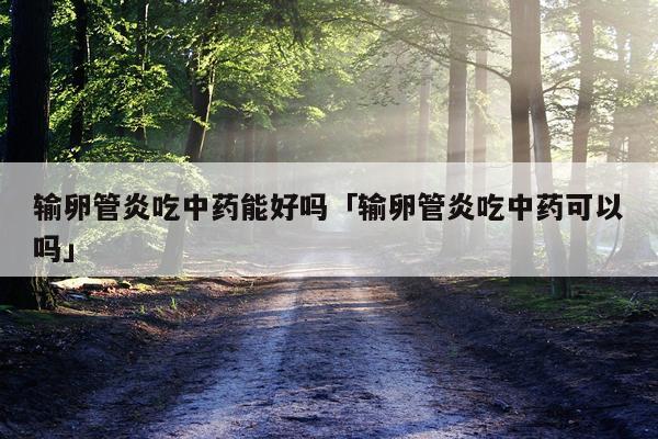 输卵管炎吃中药能好吗「输卵管炎吃中药可以吗」