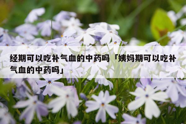 经期可以吃补气血的中药吗「姨妈期可以吃补气血的中药吗」