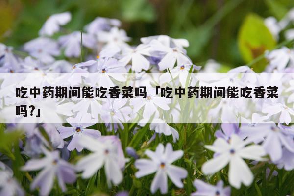 吃中药期间能吃香菜吗「吃中药期间能吃香菜吗?」