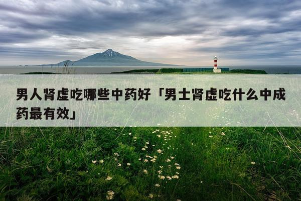 男人肾虚吃哪些中药好「男士肾虚吃什么中成药最有效」