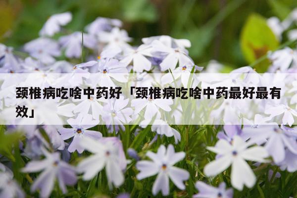 颈椎病吃啥中药好「颈椎病吃啥中药最好最有效」