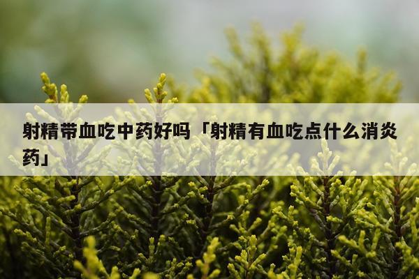 射精带血吃中药好吗「射精有血吃点什么消炎药」