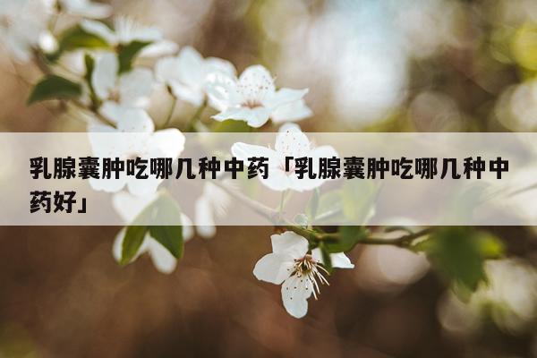 乳腺囊肿吃哪几种中药「乳腺囊肿吃哪几种中药好」