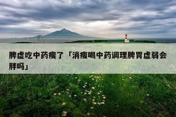 脾虚吃中药瘦了「消瘦喝中药调理脾胃虚弱会胖吗」