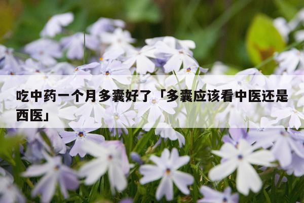 吃中药一个月多囊好了「多囊应该看中医还是西医」