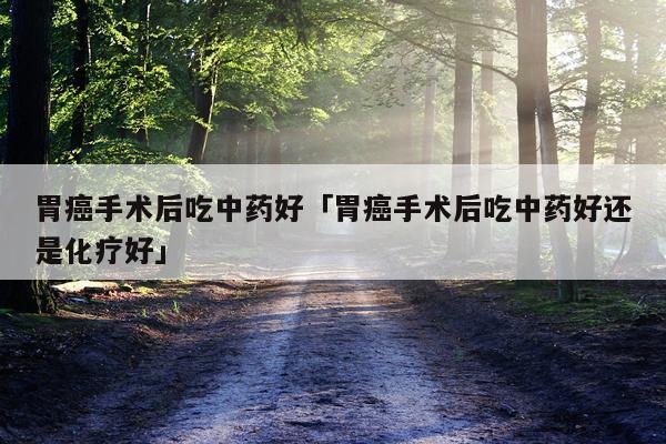 胃癌手术后吃中药好「胃癌手术后吃中药好还是化疗好」
