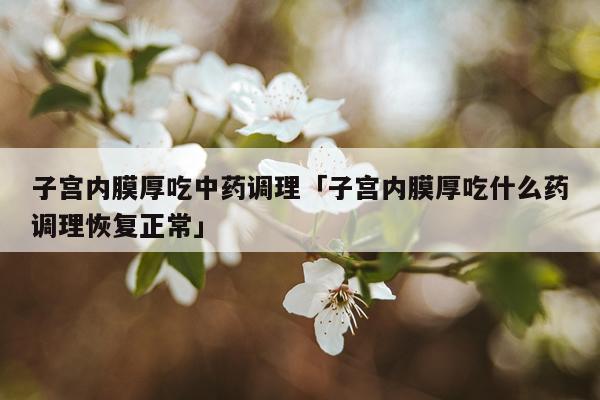 子宫内膜厚吃中药调理「子宫内膜厚吃什么药调理恢复正常」