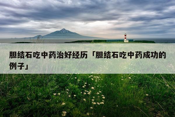 胆结石吃中药治好经历「胆结石吃中药成功的例子」