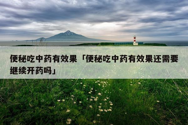 便秘吃中药有效果「便秘吃中药有效果还需要继续开药吗」