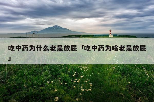 吃中药为什么老是放屁「吃中药为啥老是放屁」