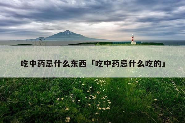 吃中药忌什么东西「吃中药忌什么吃的」
