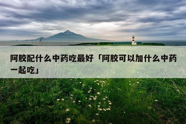 阿胶配什么中药吃最好「阿胶可以加什么中药一起吃」