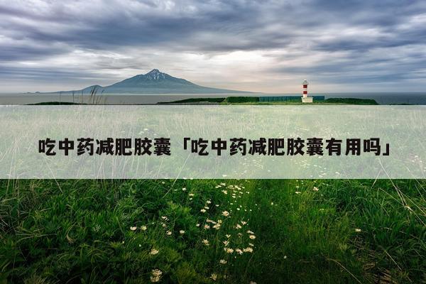吃中药减肥胶囊「吃中药减肥胶囊有用吗」