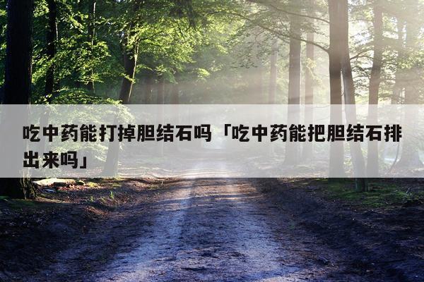吃中药能打掉胆结石吗「吃中药能把胆结石排出来吗」