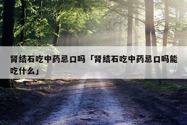 肾结石吃中药忌口吗「肾结石吃中药忌口吗能吃什么」