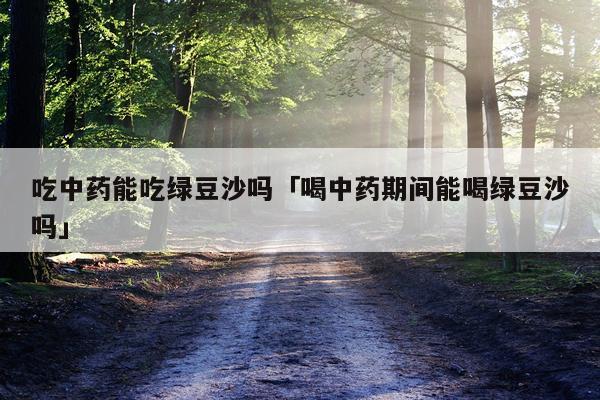 吃中药能吃绿豆沙吗「喝中药期间能喝绿豆沙吗」