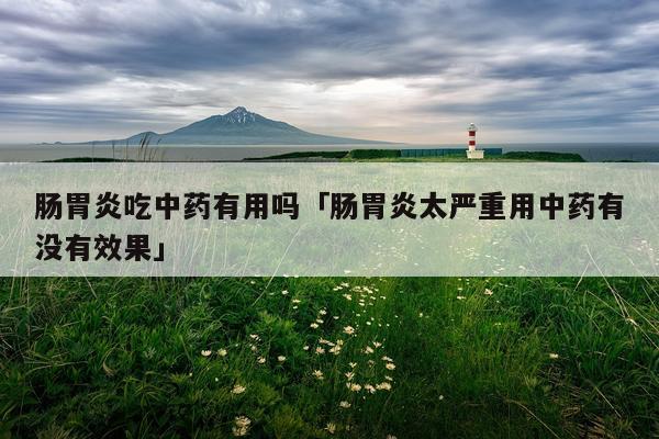 肠胃炎吃中药有用吗「肠胃炎太严重用中药有没有效果」
