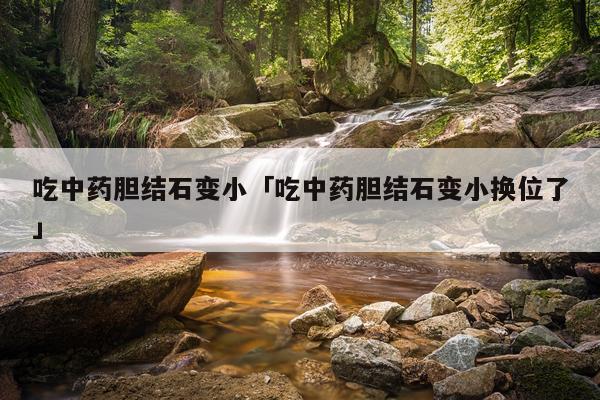 吃中药胆结石变小「吃中药胆结石变小换位了」
