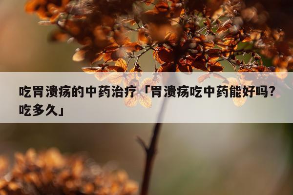吃胃溃疡的中药治疗「胃溃疡吃中药能好吗?吃多久」