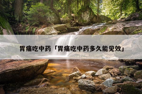 胃痛吃中药「胃痛吃中药多久能见效」