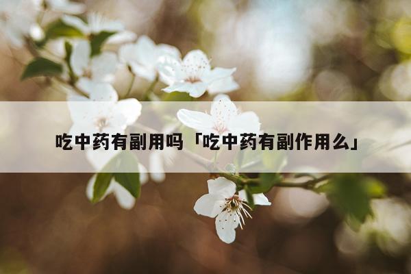 吃中药有副用吗「吃中药有副作用么」