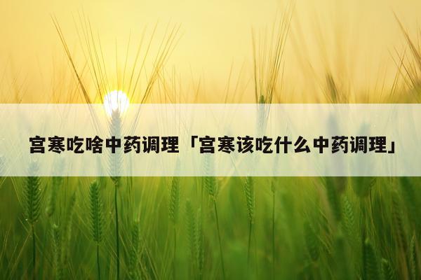 宫寒吃啥中药调理「宫寒该吃什么中药调理」