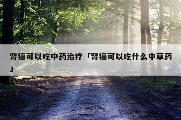 肾癌可以吃中药治疗「肾癌可以吃什么中草药」