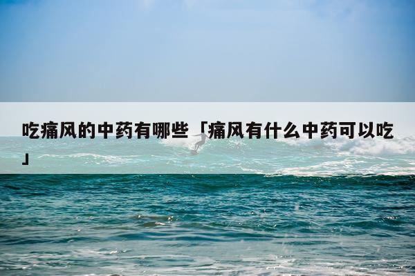 吃痛风的中药有哪些「痛风有什么中药可以吃」