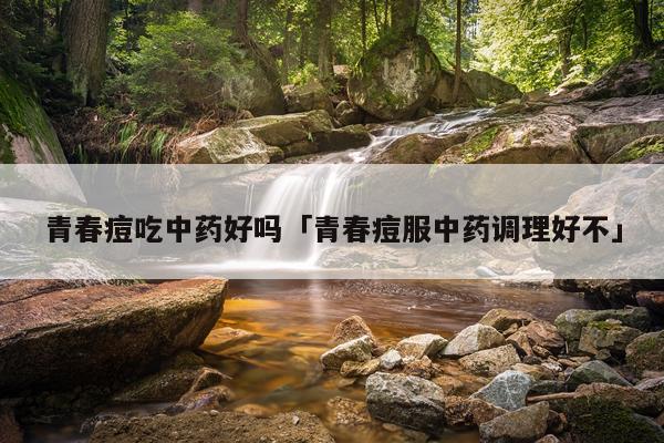青春痘吃中药好吗「青春痘服中药调理好不」