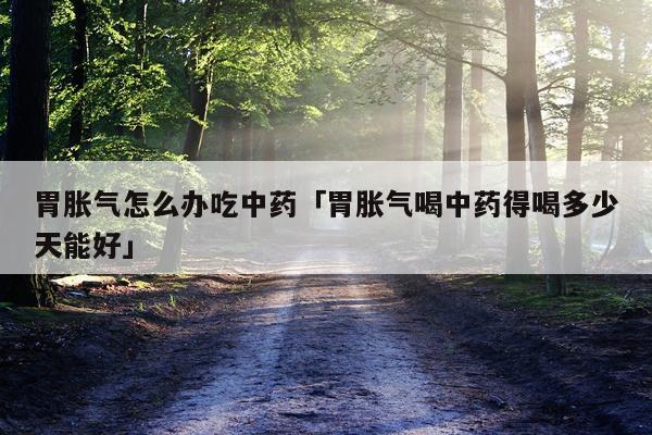 胃胀气怎么办吃中药「胃胀气喝中药得喝多少天能好」