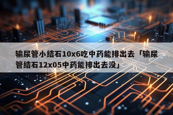 输尿管小结石10x6吃中药能排出去「输尿管结石12x05中药能排出去没」