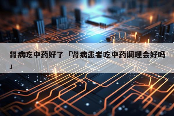 肾病吃中药好了「肾病患者吃中药调理会好吗」