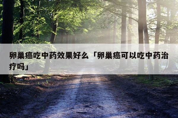 卵巢癌吃中药效果好么「卵巢癌可以吃中药治疗吗」
