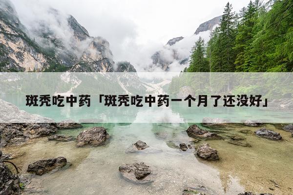 斑秃吃中药「斑秃吃中药一个月了还没好」