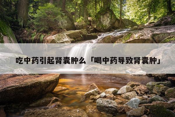 吃中药引起肾囊肿么「喝中药导致肾囊肿」