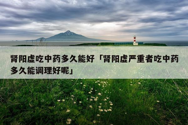 肾阳虚吃中药多久能好「肾阳虚严重者吃中药多久能调理好呢」