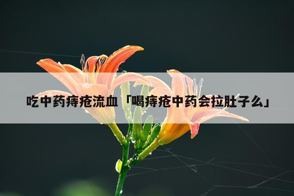 吃中药痔疮流血「喝痔疮中药会拉肚子么」