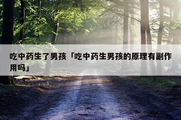 吃中药生了男孩「吃中药生男孩的原理有副作用吗」