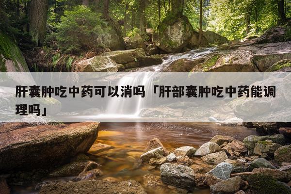 肝囊肿吃中药可以消吗「肝部囊肿吃中药能调理吗」