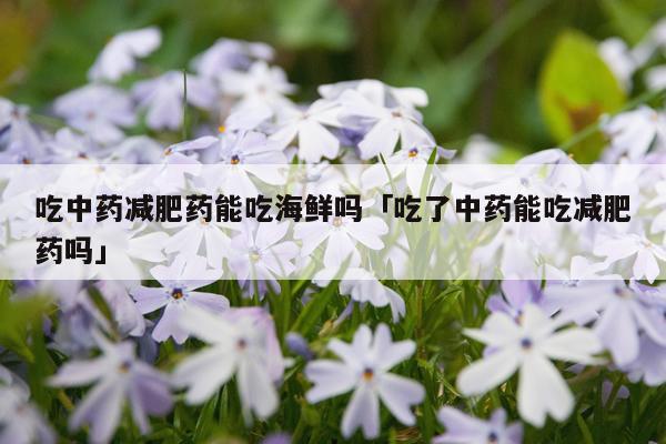 吃中药减肥药能吃海鲜吗「吃了中药能吃减肥药吗」