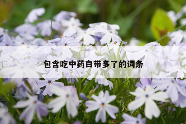 包含吃中药白带多了的词条