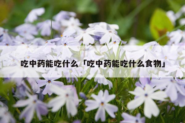 吃中药能吃什么「吃中药能吃什么食物」